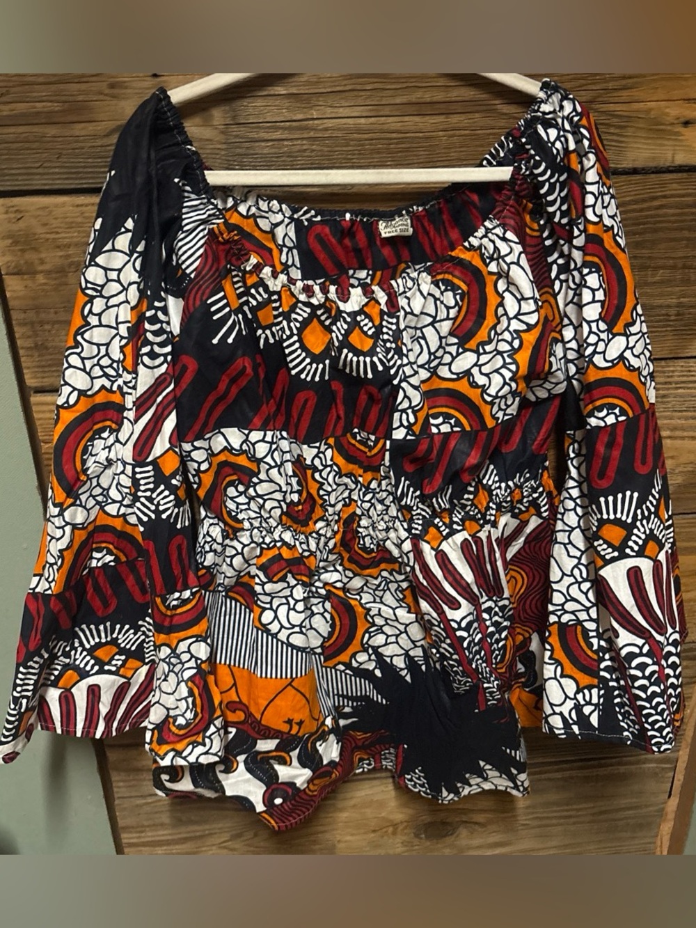 Women's Multicolor Printed Off-Shoulder Top